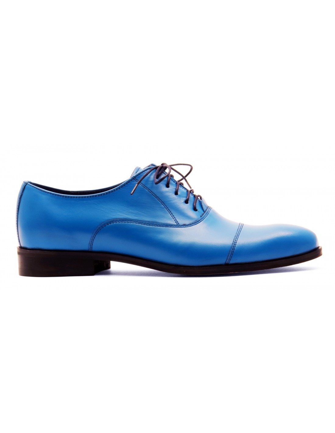 Niebieskie eleganckie buty męskie Wiedenki - oxfordy Modini T232 ...