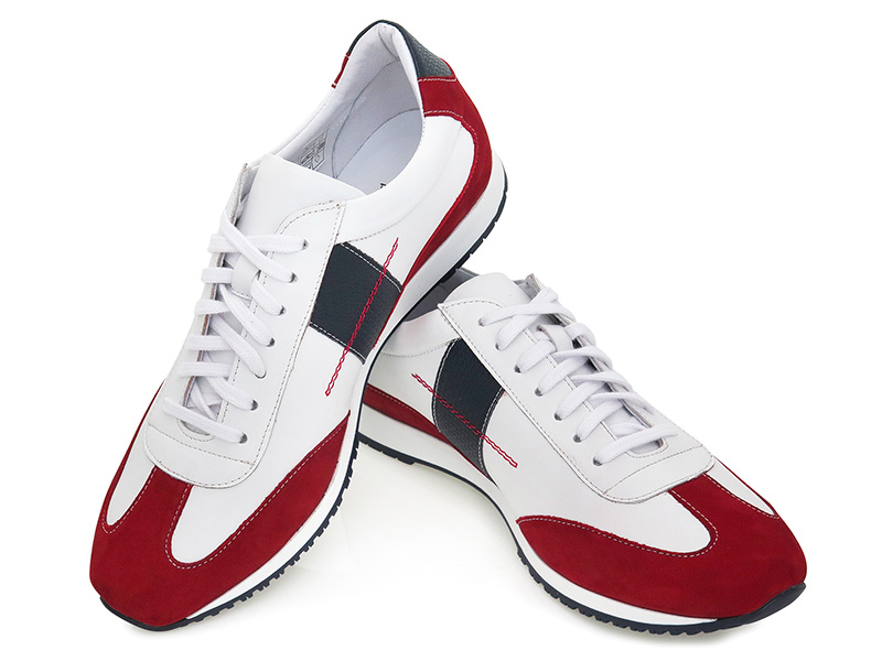 Biało-czerwono-granatowe obuwie sportowe, sneakers T193
