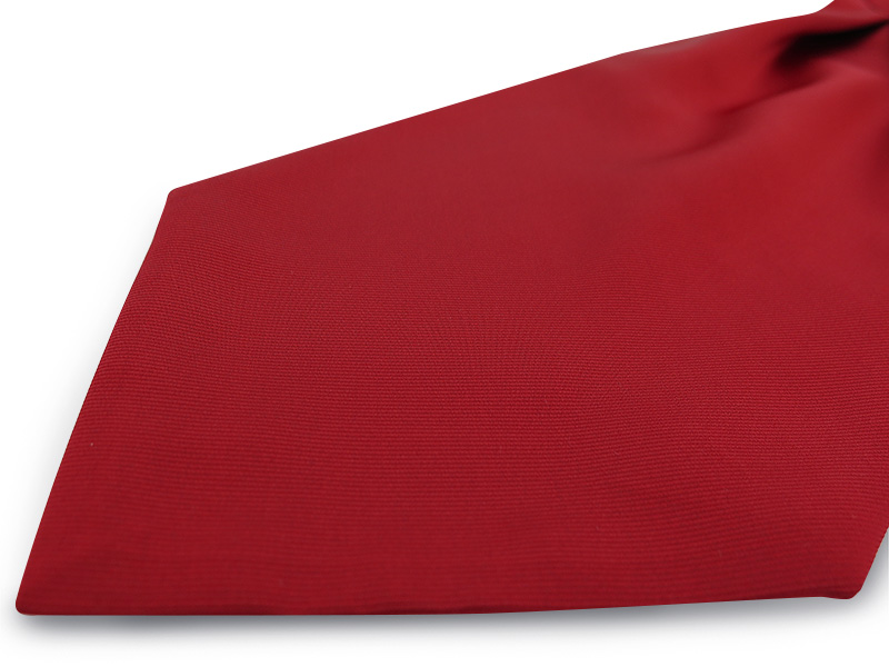 Czerwony fular w prążek - strukturalna tkanina F182