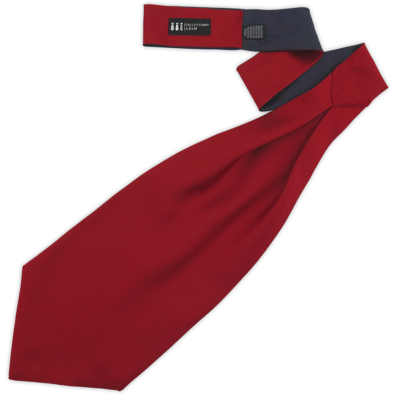 Czerwony fular w prążek - strukturalna tkanina F182