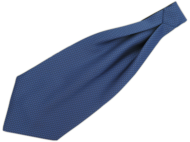 Niebieski/błękitny fular w geometryczny wzór F191