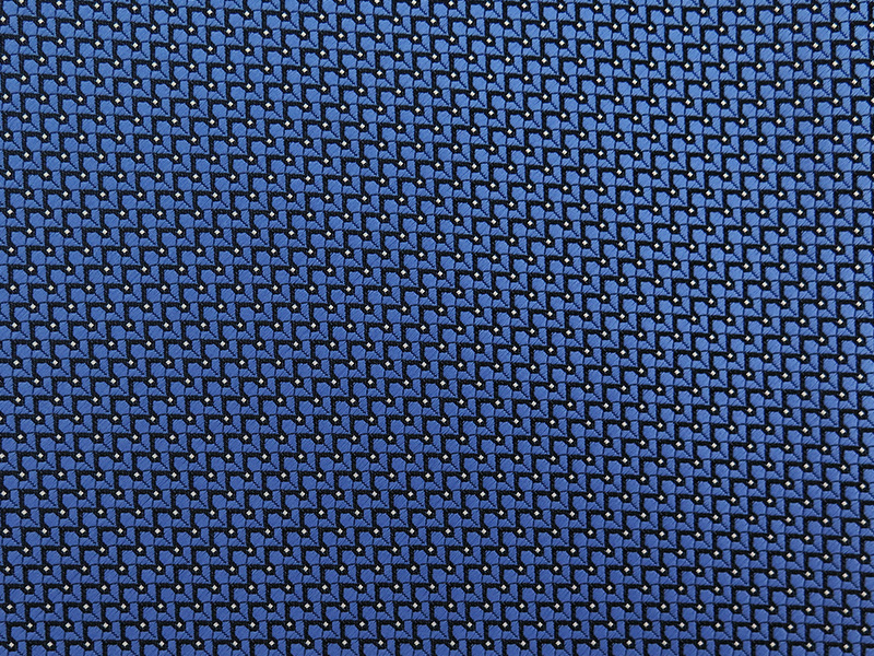 Niebieski/błękitny fular w geometryczny wzór F191