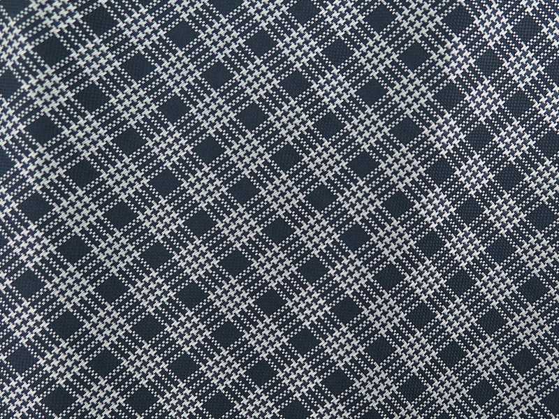 Granatowy fular we wzór - krata F196