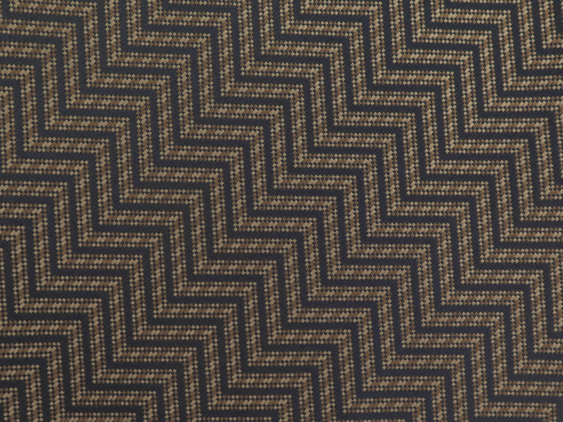 Granatowo-brązowy fular we wzór - zygzag F209