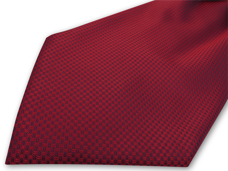 Bordowy/ciemnoczerwony fular w geometryczny granatowy wzór F220