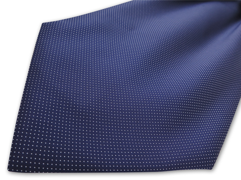 Granatowy fular w białe kropeczki F221