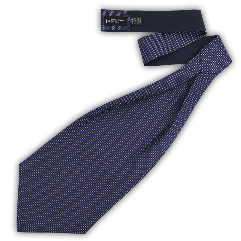 Granatowo-brązowy fular we wzór - kratka F227