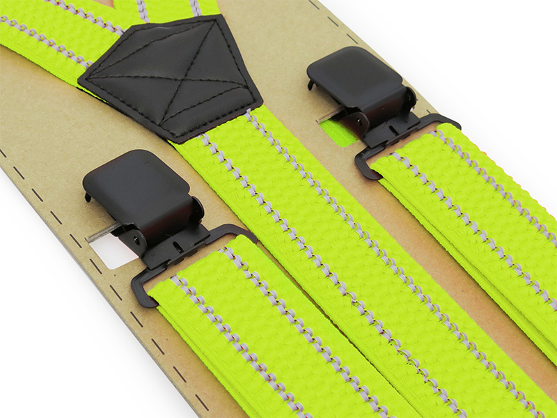 Neonowe odblaskowe szelki do spodni - baranek T90