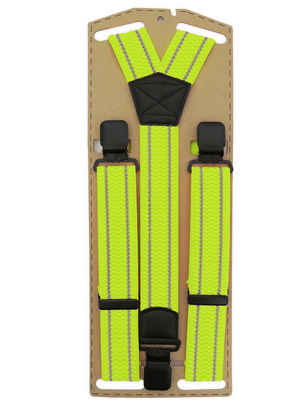 Neonowe odblaskowe szelki do spodni - baranek T90