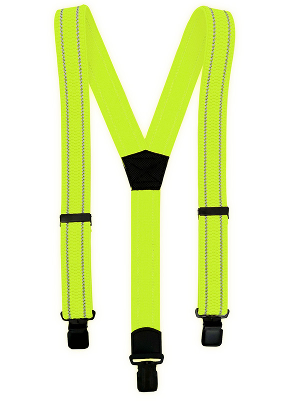 Neonowe odblaskowe szelki do spodni - baranek T90