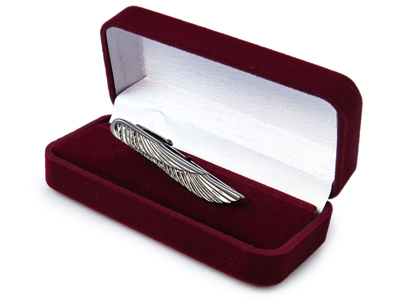 Grafitowa spinka do krawata - skrzydło ZS39