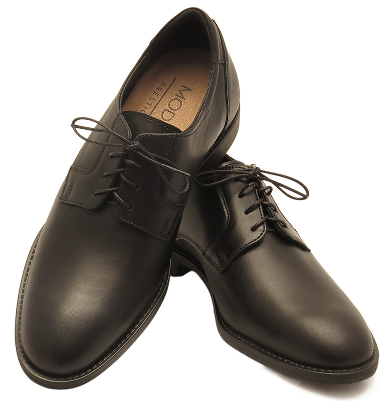 Czarne podwyższające eleganckie męskie +6cm T228