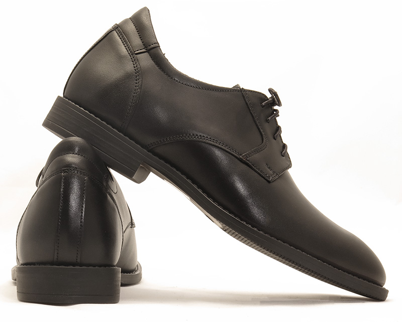 Czarne podwyższające eleganckie męskie +6cm T228