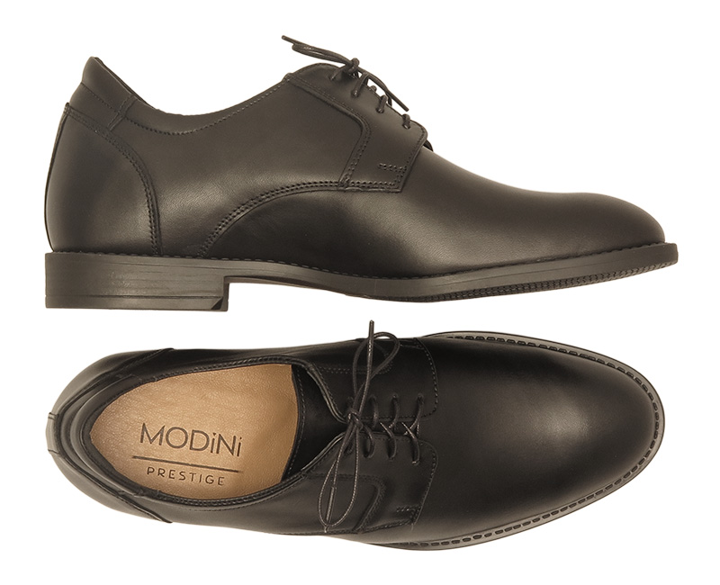 Czarne podwyższające eleganckie męskie +6cm T228