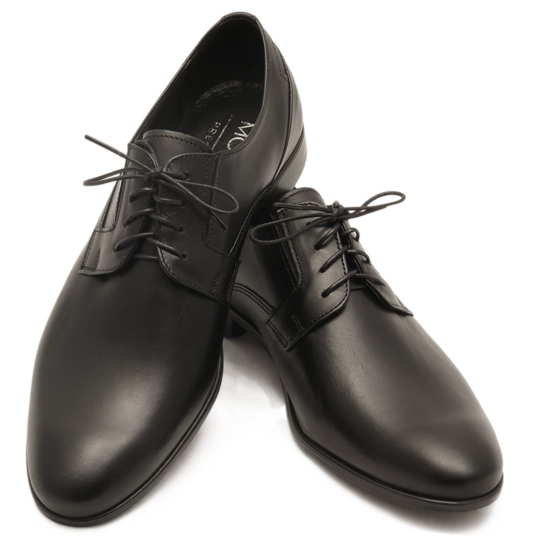 Wygodne czarne eleganckie buty męskie T33