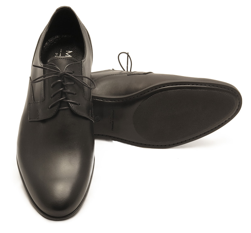 Wygodne czarne eleganckie buty męskie T33