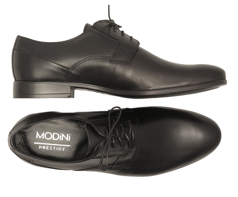 Wygodne czarne eleganckie buty męskie T33