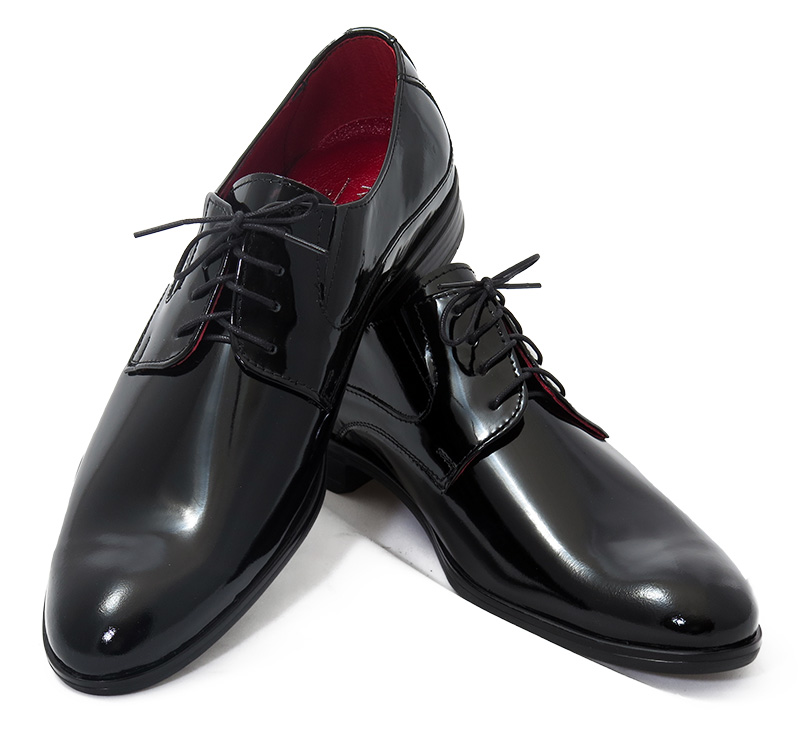 Czarne lakierki męskie Modini T220