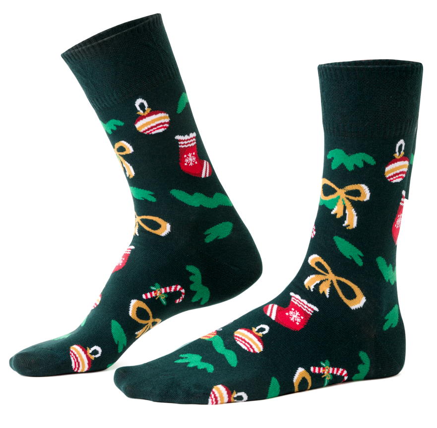 Zielone świąteczne skarpetki SK335