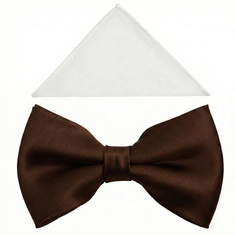 Brązowa elegancka mucha męska A422