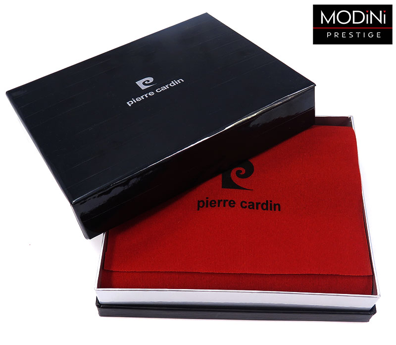 Czarny portfel skórzany ze wzorem PF3