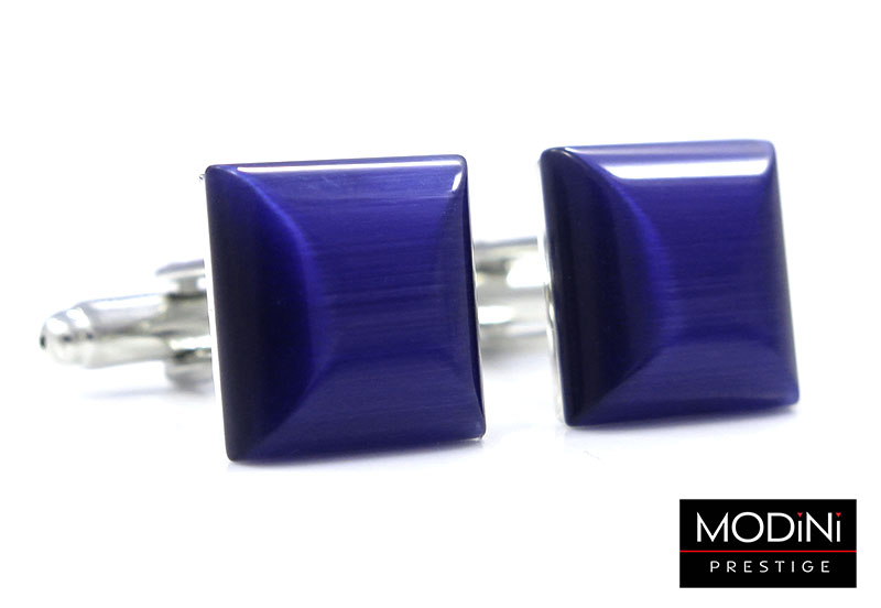 Granatowe kwadratowe spinki do mankietów A129