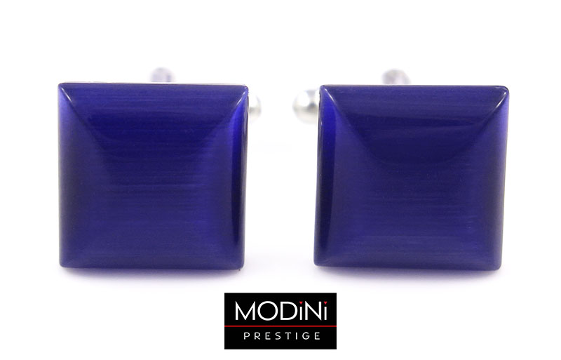 Granatowe kwadratowe spinki do mankietów A129