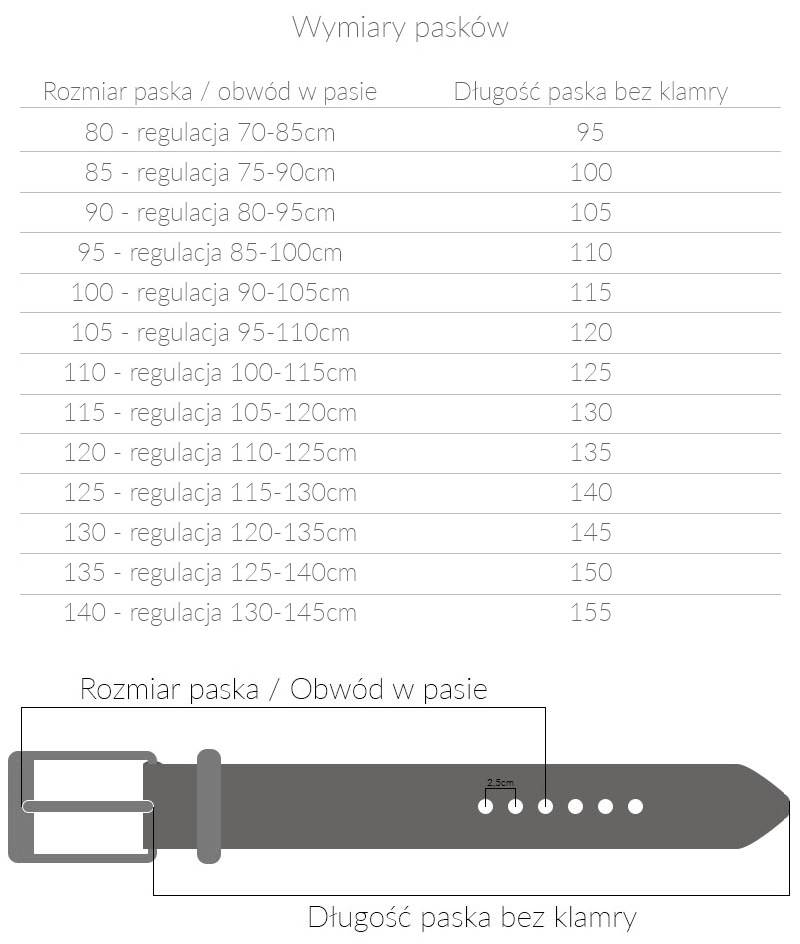 Czerwony pasek damski PD15 100 cm